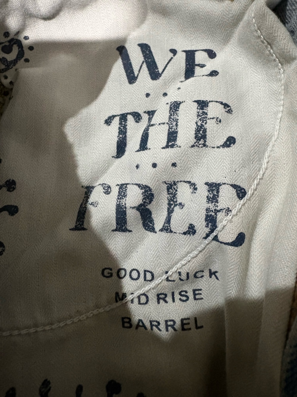 Free People We The Free Good Luck Shadow Star Barrel Jeans 27 Baggy - Picture 3 of 9